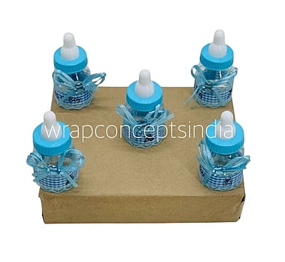 Its a Girl/Boy Bottle with Plaid Ribbon