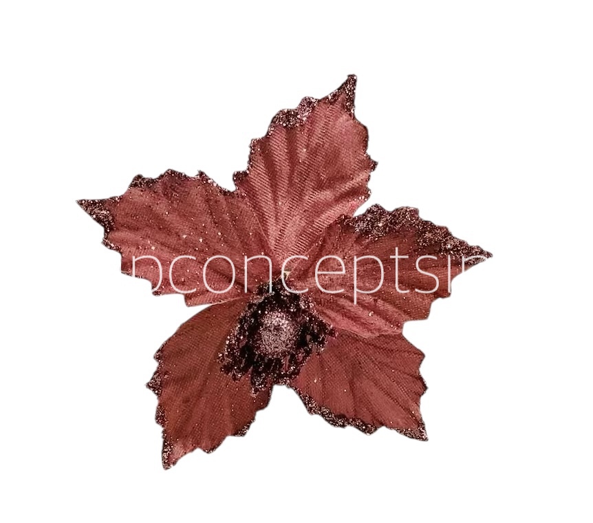 Medium Flower with Glitter Edges