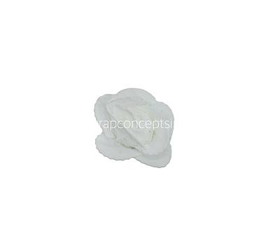 White Medium Foam Rose With Net