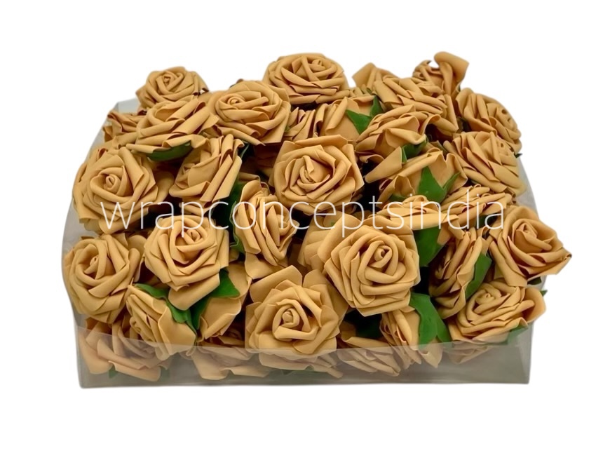 Tan Medium Foam Roses