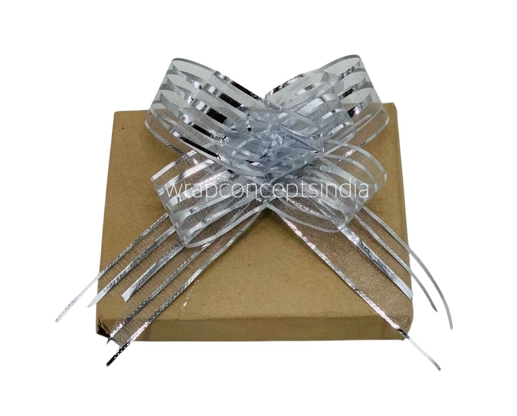 Organza Stripe Pull Bows - 50mm