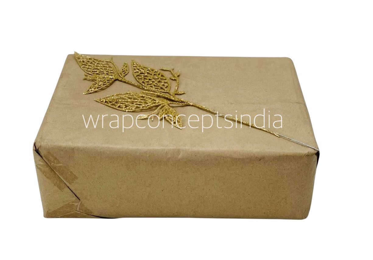 Gold Glitter Fern on Stick