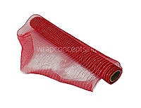 Net with Thin Silver Stripes - Red