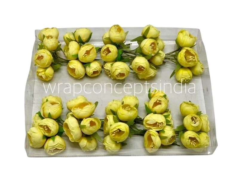 Peonies on stick-Yellow