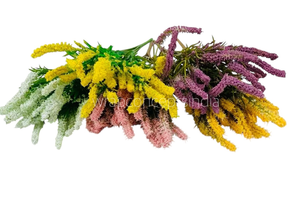 Leaves Bunch with Frosted Conifers