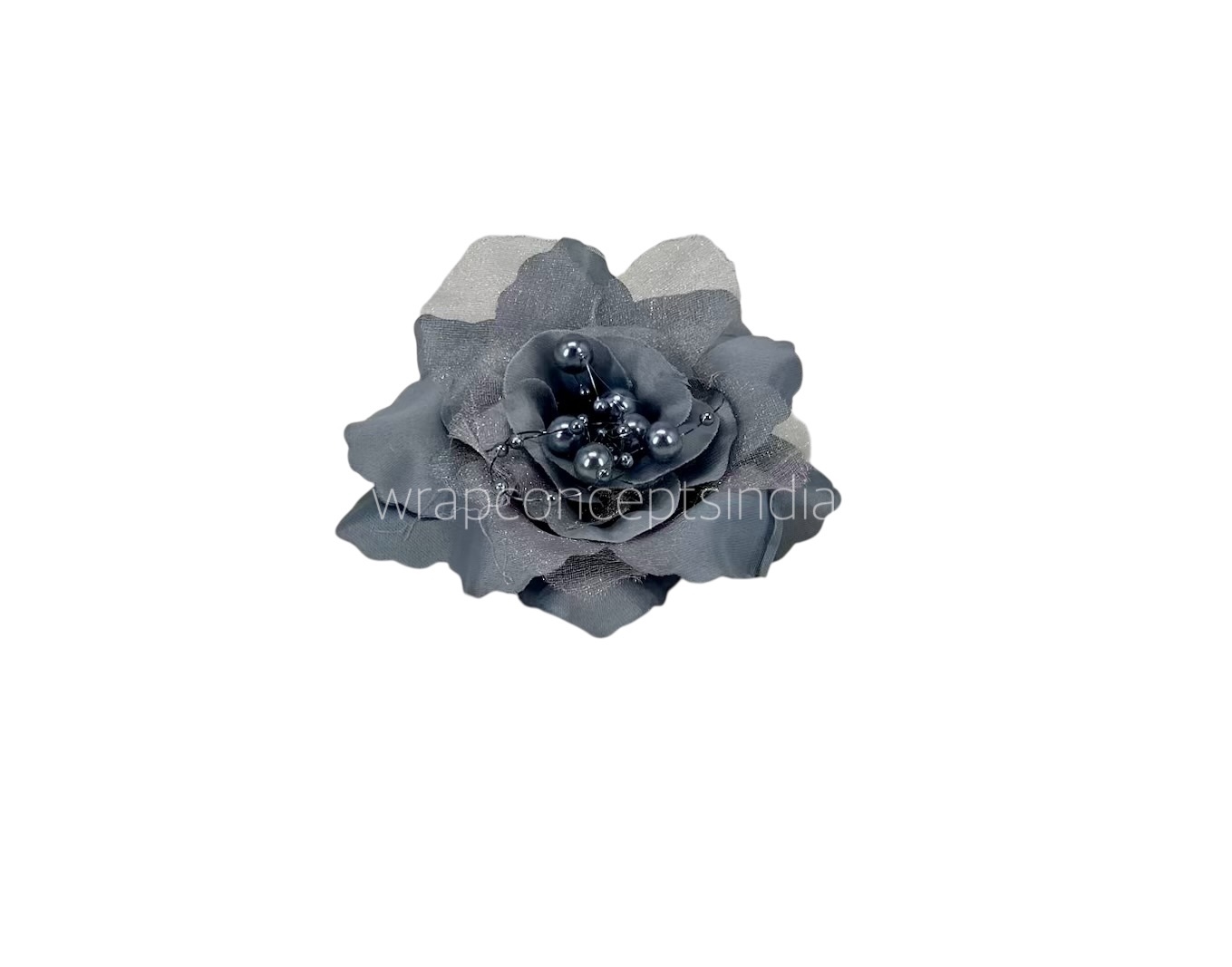 Grey Rose With Pearls Center