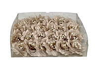 Beige Gold Rose With Pearls Center