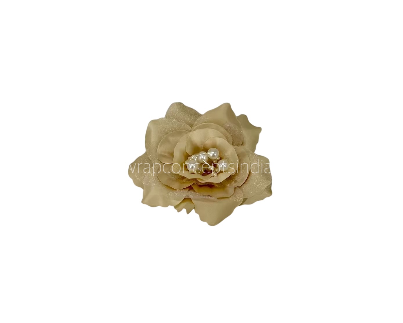 Champagne Rose With Pearls Center