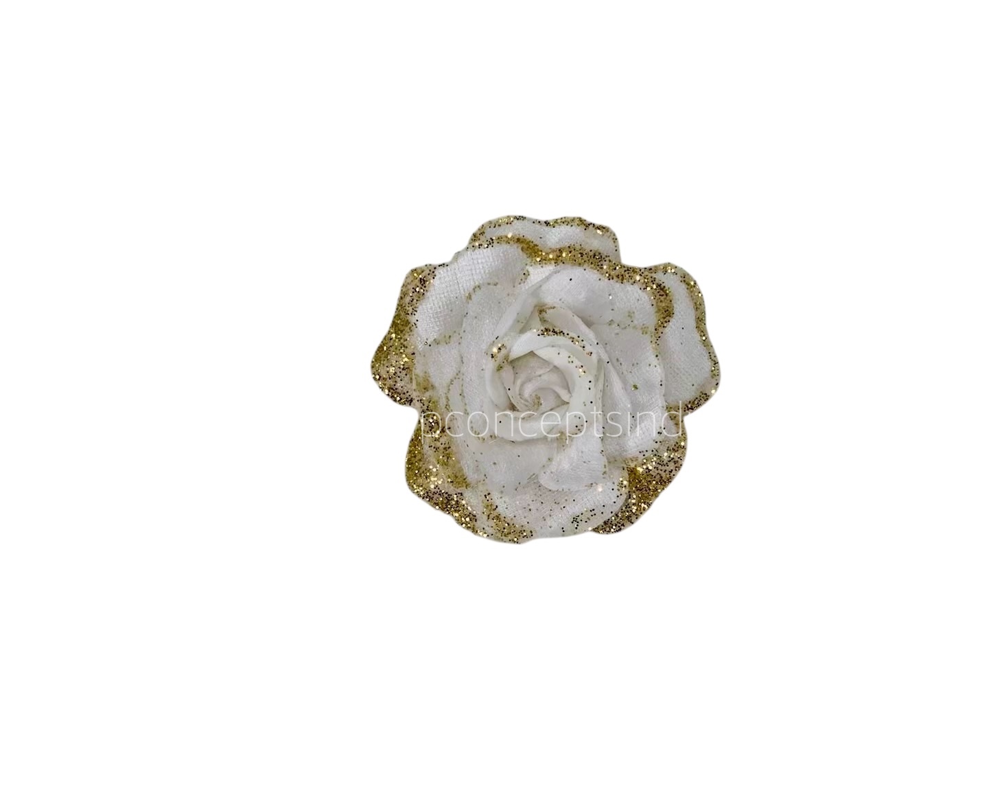 White Rose with Glittered Petals