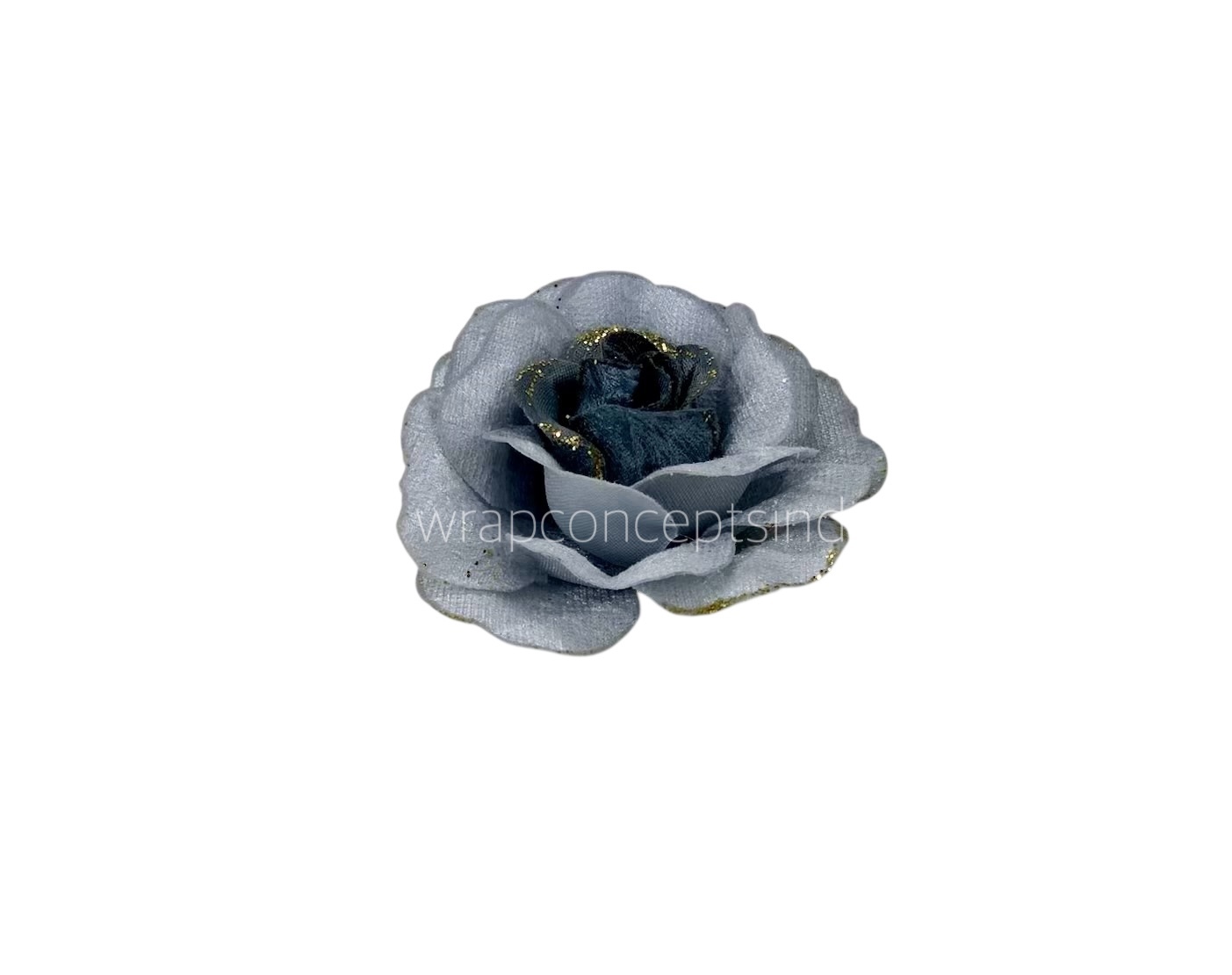 Steel Rose with Glittered Petals