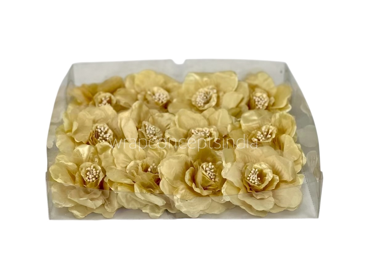 Gold Rose With Organza Petals