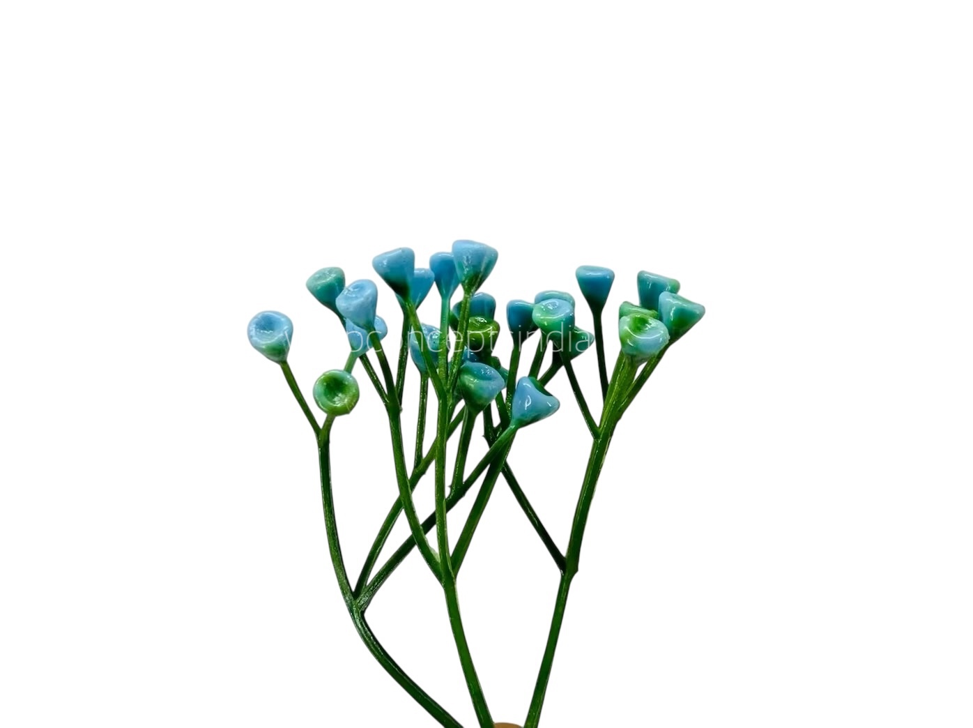 Blue Small Trio Fern Leaves