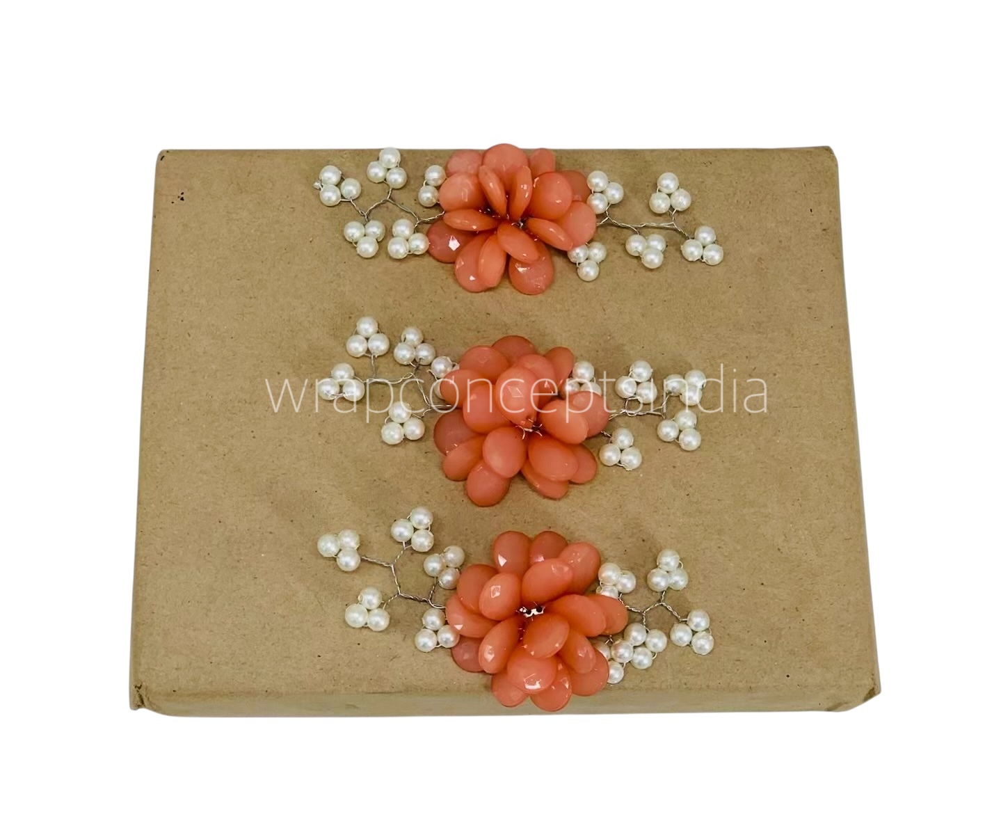 Stone Flowers with Pearl Add-ons- Multicolor