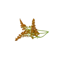 Trio Frosted Fern Leaves - Orange
