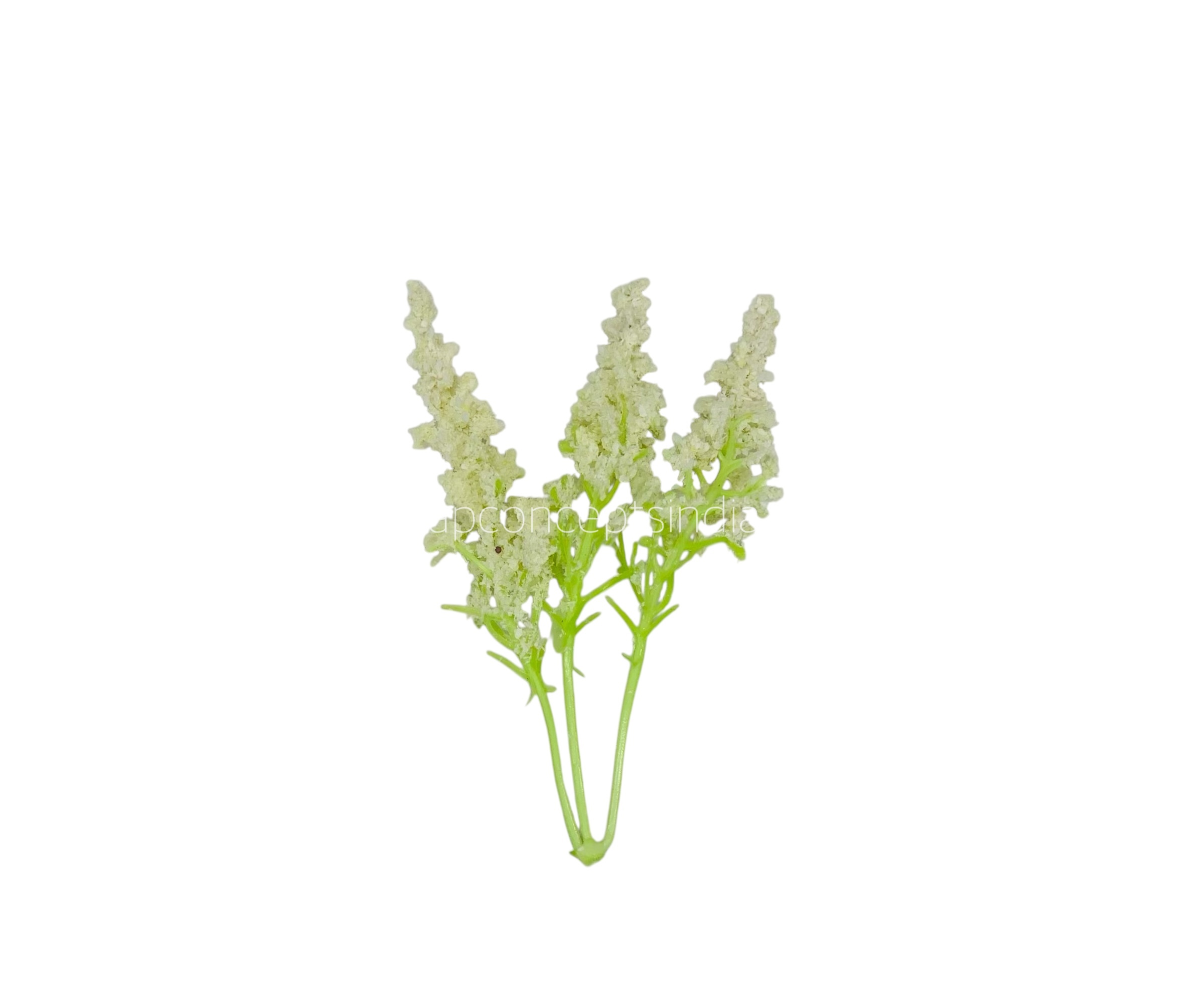 Trio Frosted Fern Leaves - Ivory