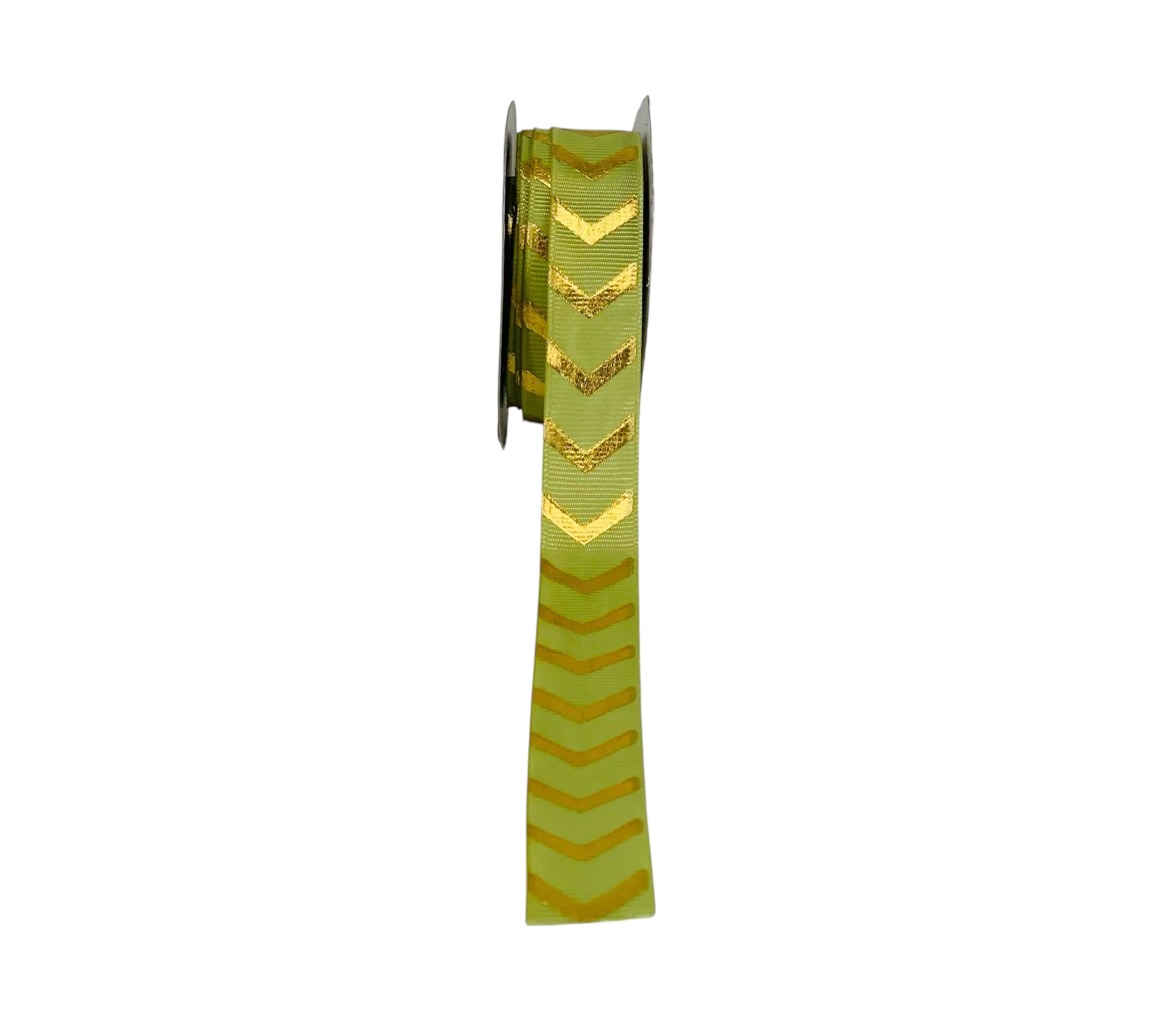 Gold Foil Chevron Grosgrain Ribbon