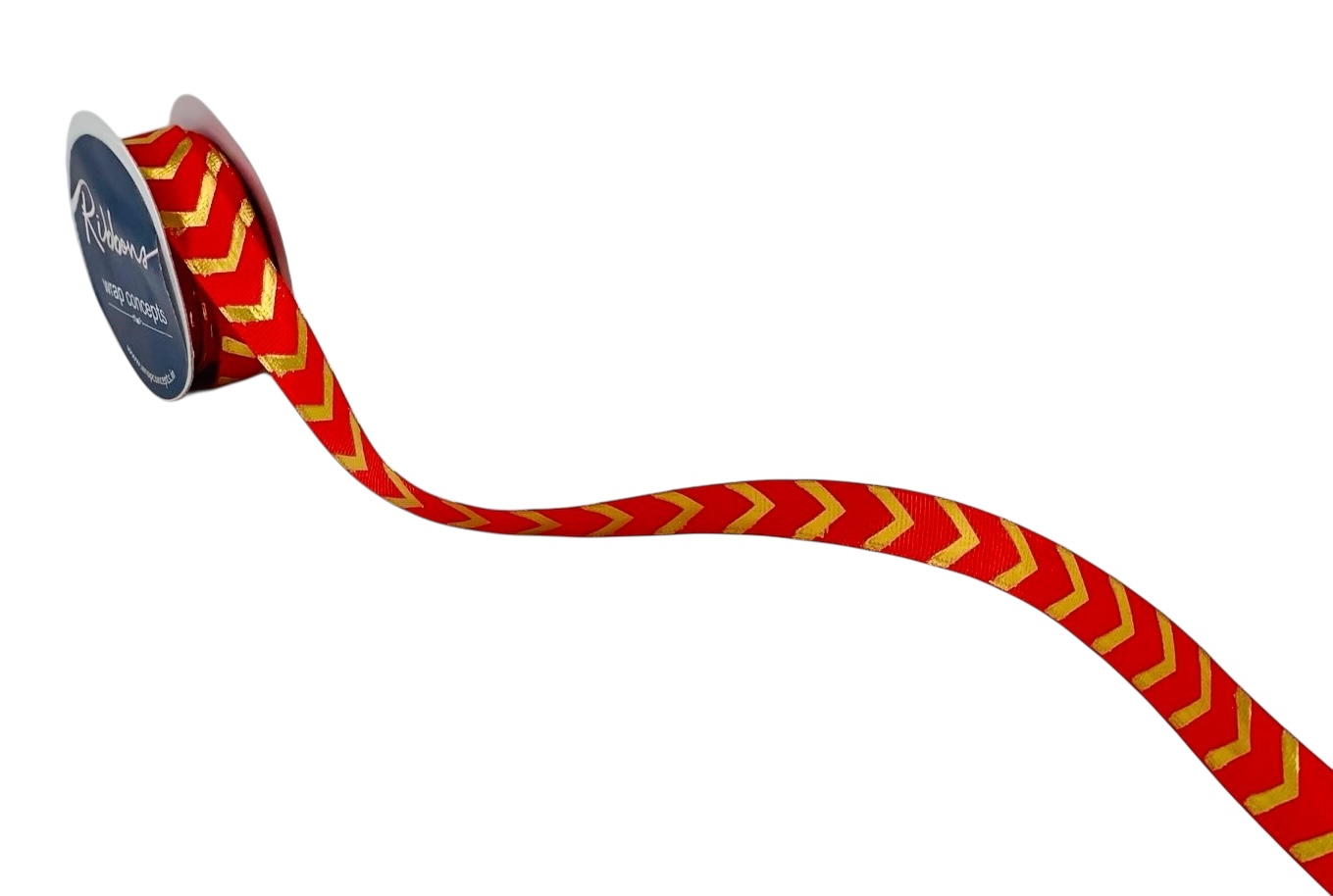 Gold Foil Chevron Grosgrain Ribbon