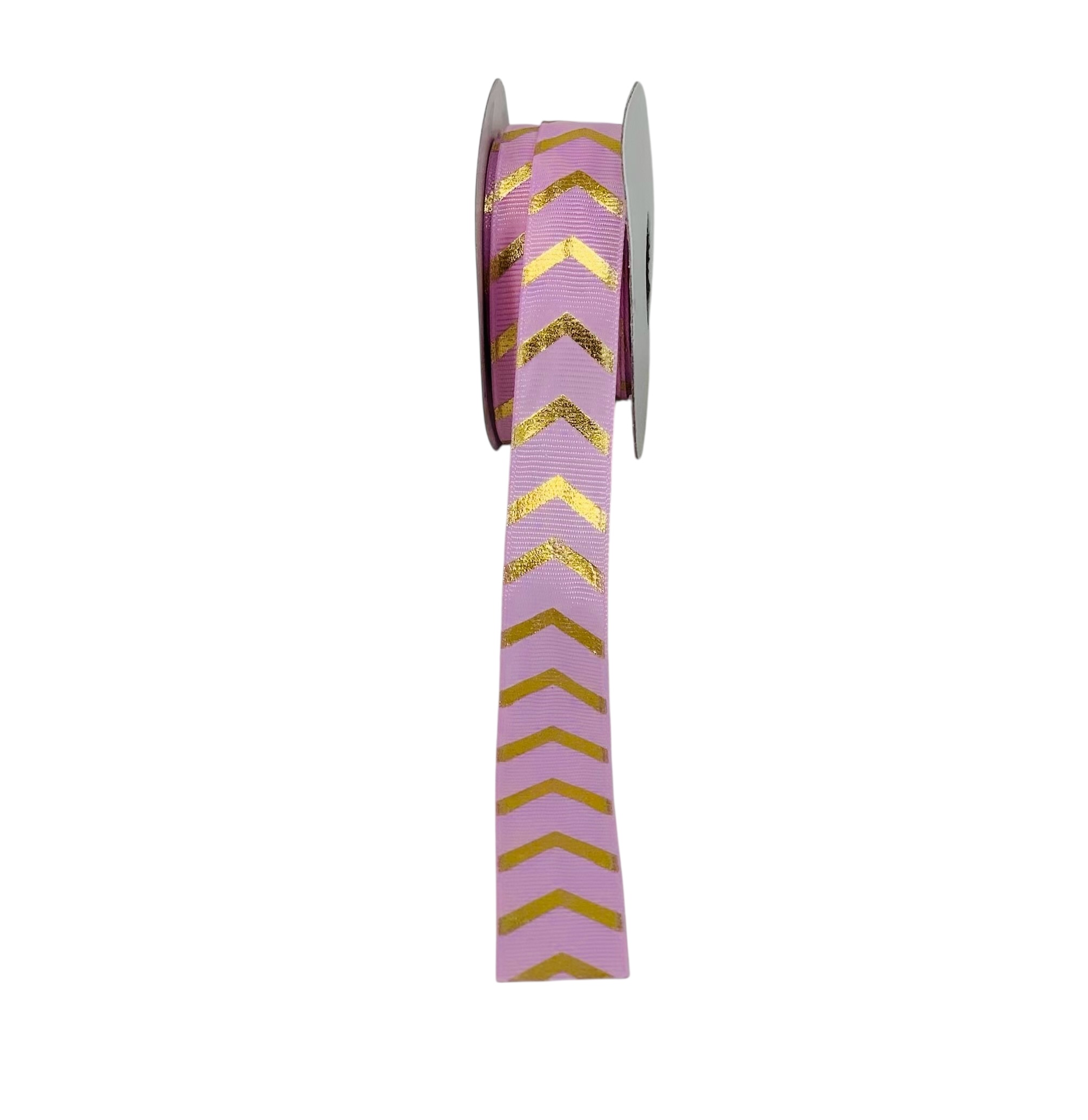 Gold Foil Chevron Grosgrain Ribbon