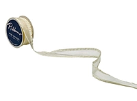 Sheer Ribbon With Satin Frill Edges