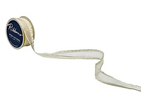 Sheer Ribbon With Satin Frill Edges