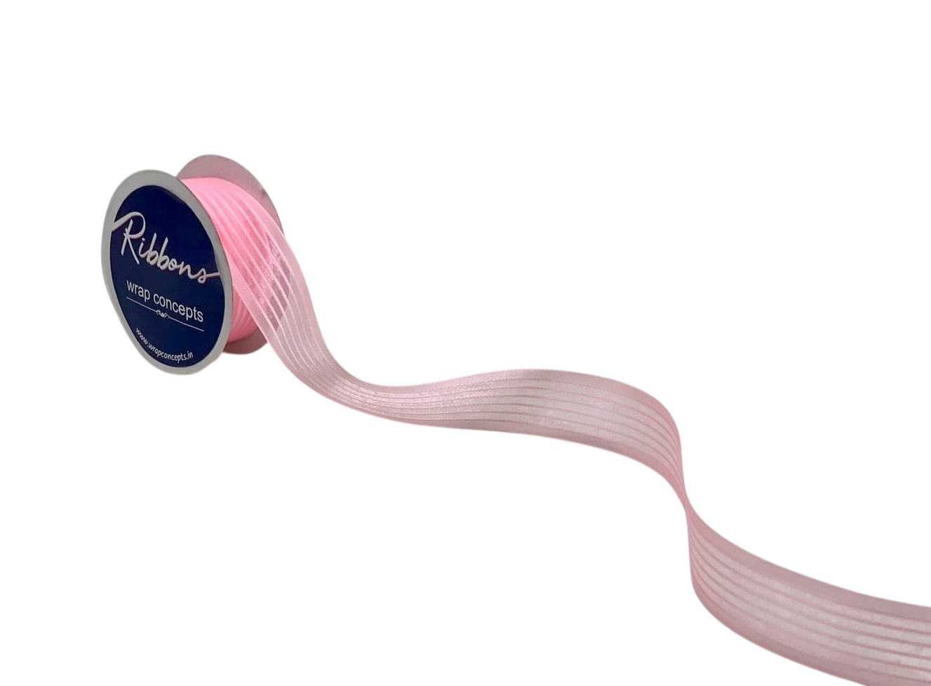 Sheer Stripes Ribbon Satin Edges