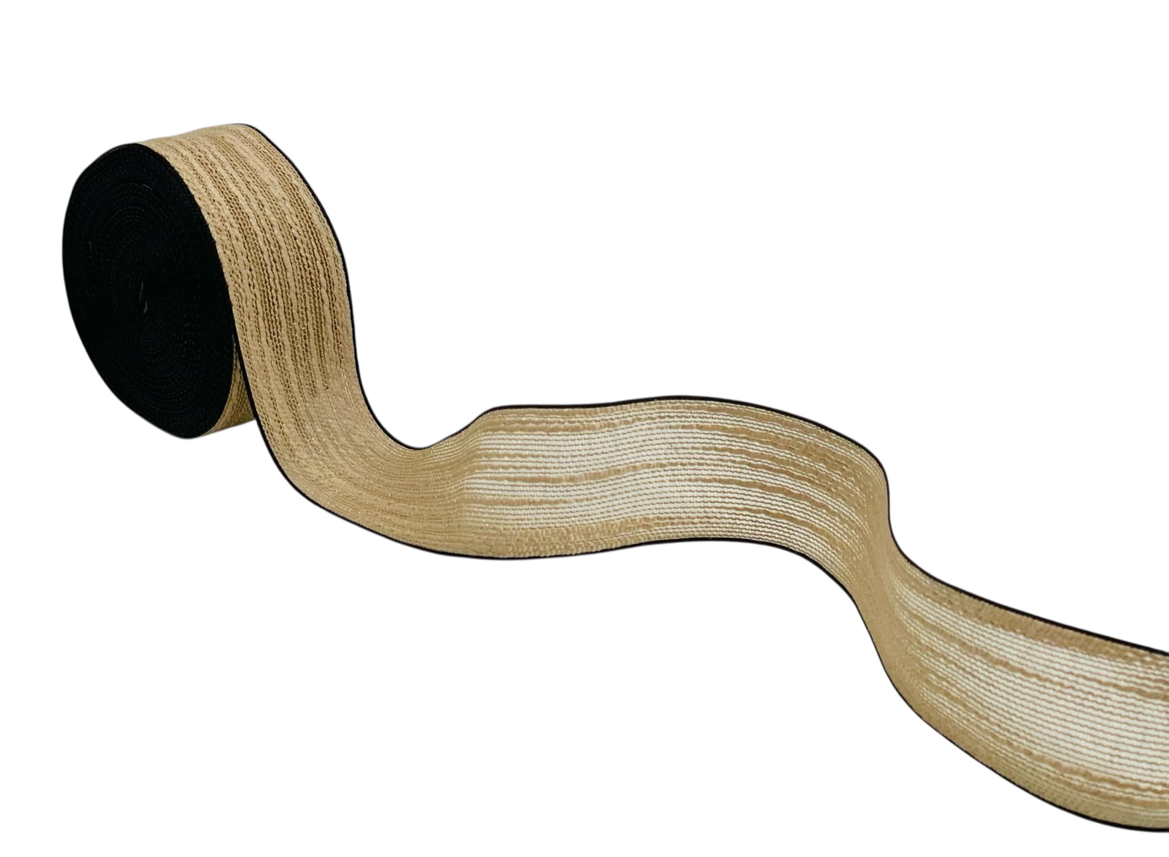 Burlap Texture Ribbon with Contrast Edges