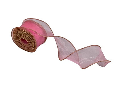 Sheer Ribbon with Gold Wired Edges