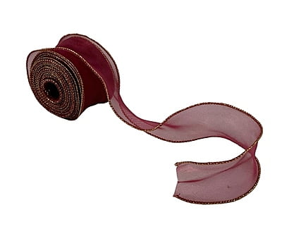 Sheer Ribbon with Gold Wired Edges