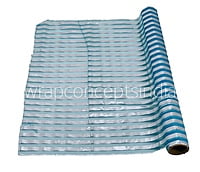 Silver Foil Stripe Organza Roll