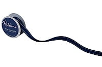 Grosgrain Ribbon with Cross Stitch Edges - Indigo Blue