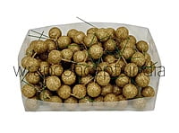 Gold Glitter Faux Balls - 30 MM