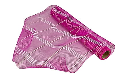 Wrapping Net with White Stripes - Pink