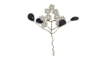 Navy Pearl Flower Add-on Stick