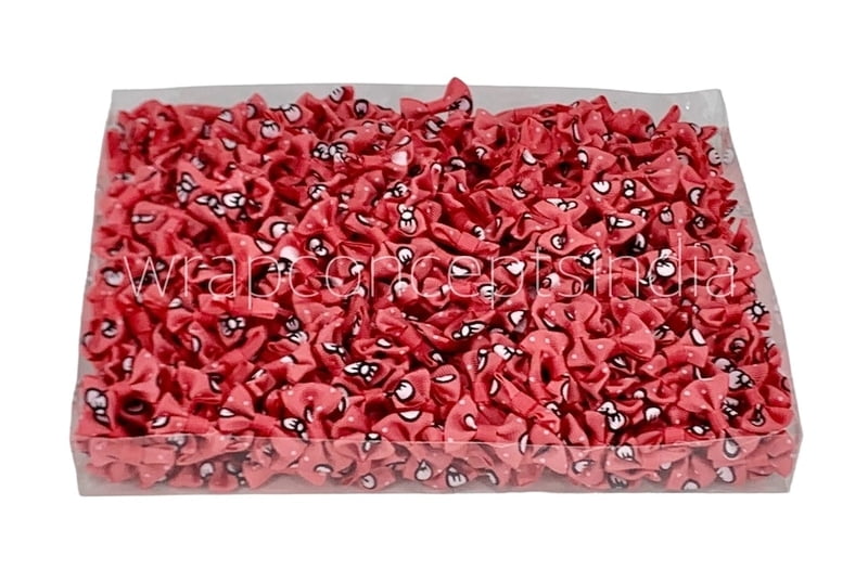 Small Bows with Bow Print - Coral