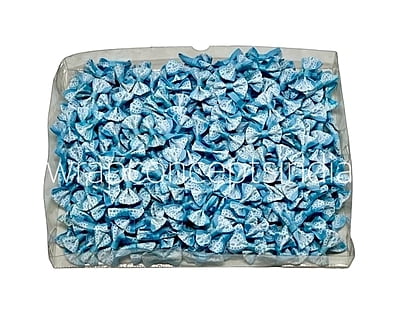 Blue Bows with Lace Pattern