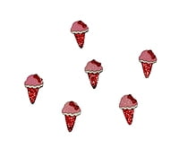 Ice Cream Cone Accessories - Gold