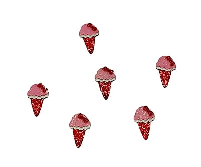 Ice Cream Cone Accessories - Gold