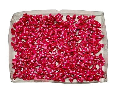 Fuchsia Pink Bows with Heart Pattern