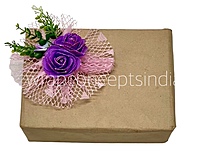 Purple Roses & Pink Fan Ready Bunch