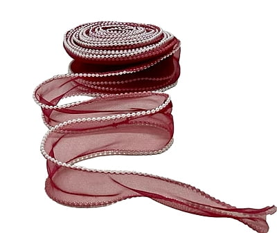 Sheer Ribbon with Pearl Edges