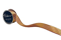 Grosgrain Ribbon with Gold Foil Stripes