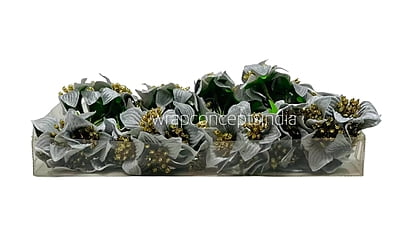 Grey Flowers with Glitter Pollen