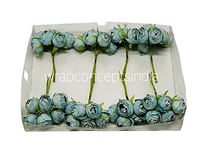 Peonies on stick- Bluish Green