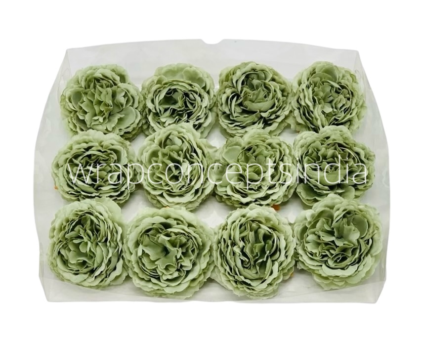 Sage Green Ornate Peony