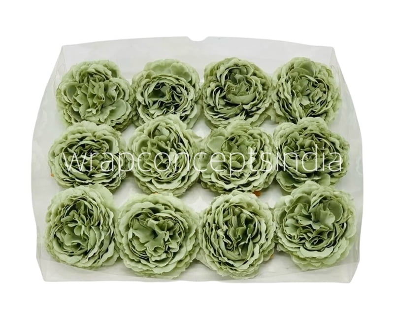 Sage Green Ornate Peony