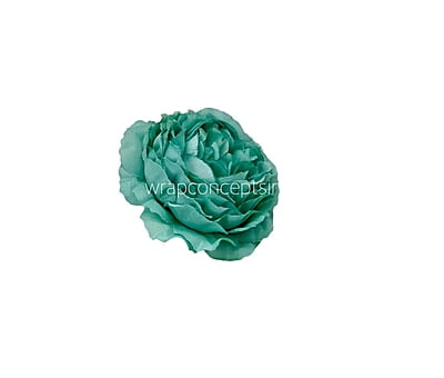 Teal Ornate Peony