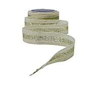 Ivory Jute Ribbon with Gold Center