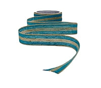 Jute Ribbon Double Stripe - Pink/Blue/Brown/White