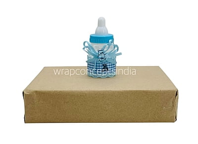 Its a Girl/Boy Bottle with Plaid Ribbon