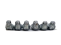 Glittery Birds with Feather Tails (Multicolour)-White